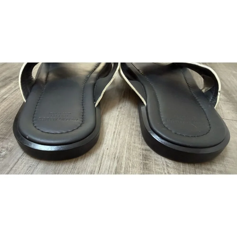 Giorgio Armani Men’s Leather Slip-On Sandals Size 8 - US (IT 7)